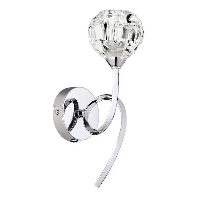 Babylon Polished Chrome with Clear Glass Wall Light