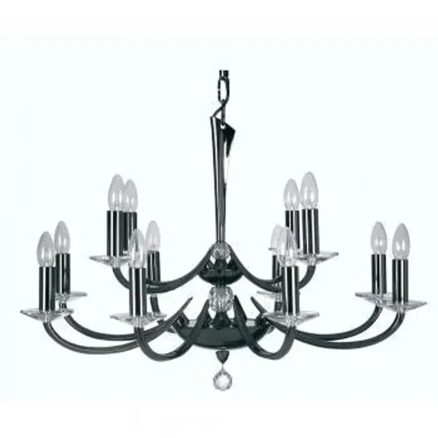 Bahia 12 Light Titanium Chandelier Pendant Light