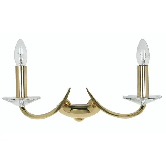 Bahia 2 Light Gold Wall Light