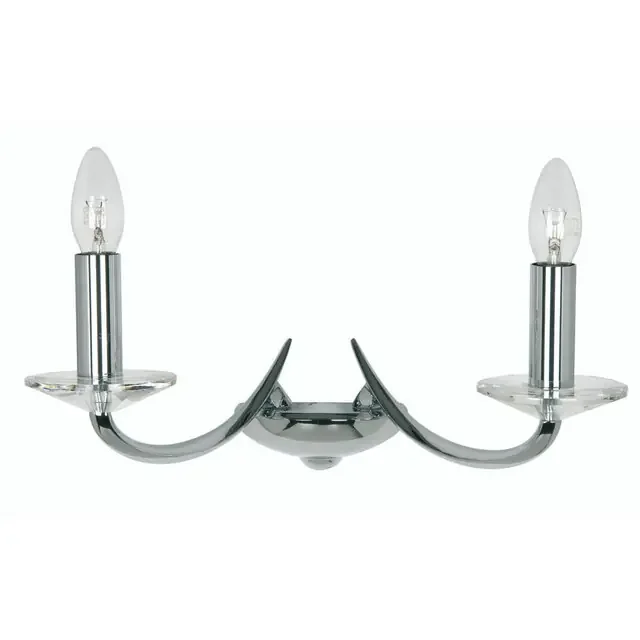 Bahia 2 Light Polished Chrome Wall Light