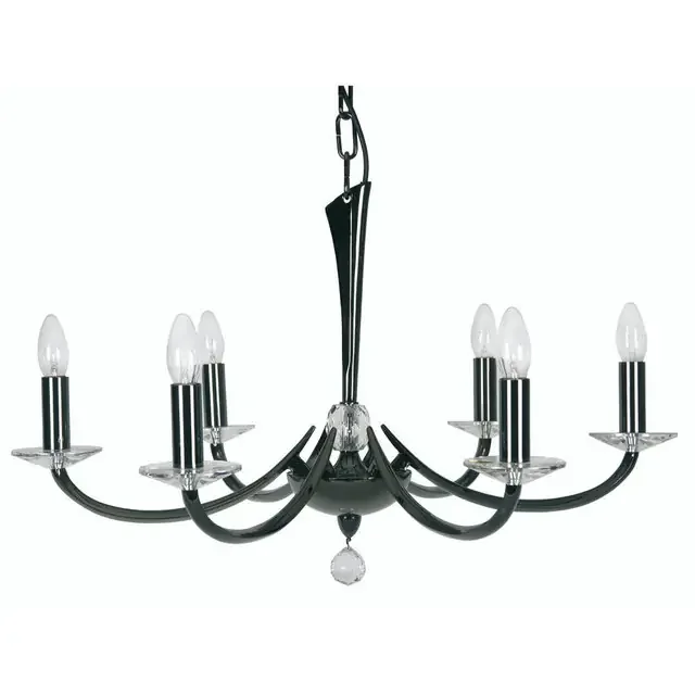 Bahia 6 Light Titanium Chandelier Pendant Light