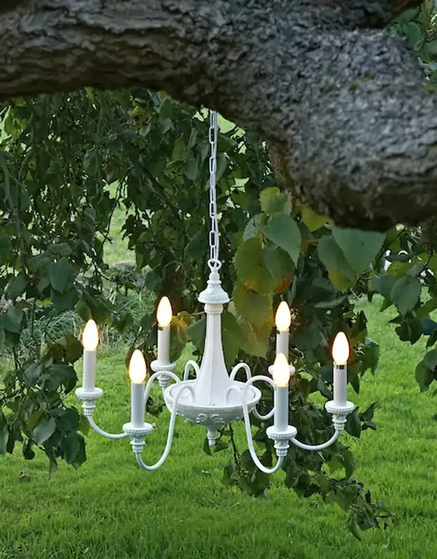 Bailey 6 Light Powder Grey Pendant Light