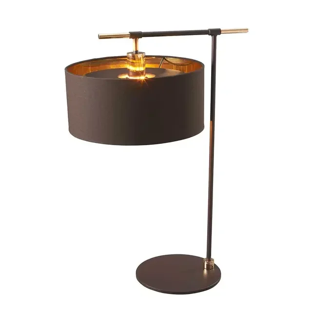 Balance Brown and Brass with Shade Table Lamp