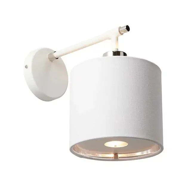 Balance Polished Nickel with White Shade Wall Light