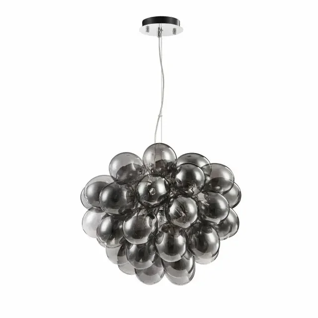 Balbo 8 Light Chrome With Smoked Glass Pendant Light