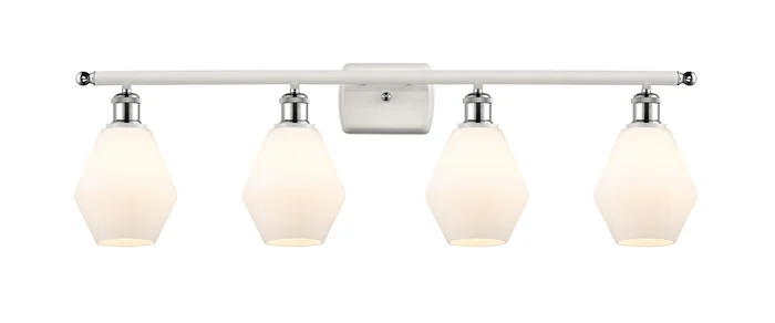 Ballston Four Light Bath Vanity in White Polished Chrome (405|516-4W-WPC-G651-6)