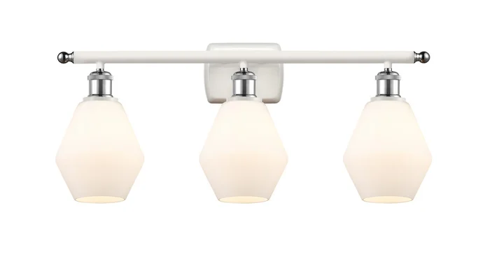 Ballston LED Bath Vanity in White Polished Chrome (405|516-3W-WPC-G651-6-LED)