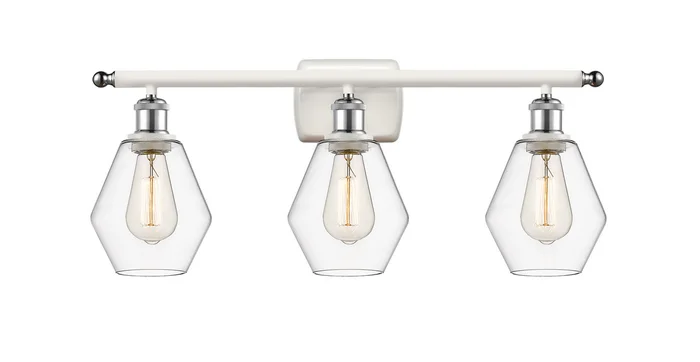 Ballston LED Bath Vanity in White Polished Chrome (405|516-3W-WPC-G652-6-LED)