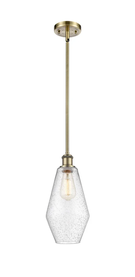 Ballston LED Mini Pendant in Antique Brass (405|516-1S-AB-G654-7-LED)