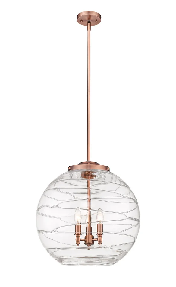 Ballston LED Pendant in Antique Copper (405|221-3S-AC-G1213-18-LED)