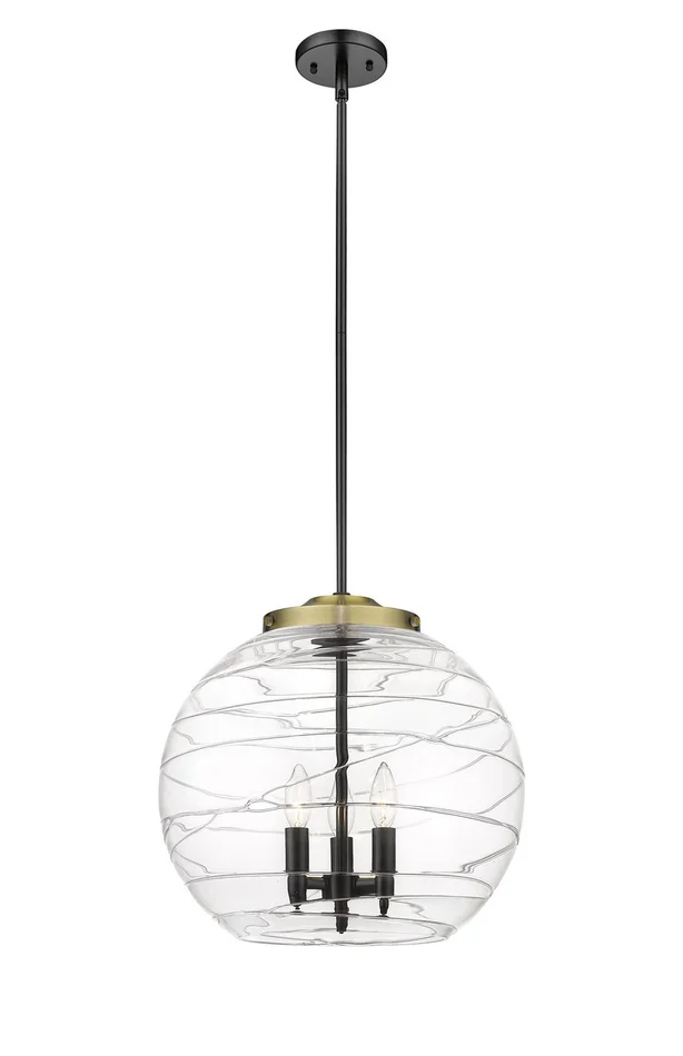 Ballston LED Pendant in Black Antique Brass (405|221-3S-BAB-G1213-16-LED)