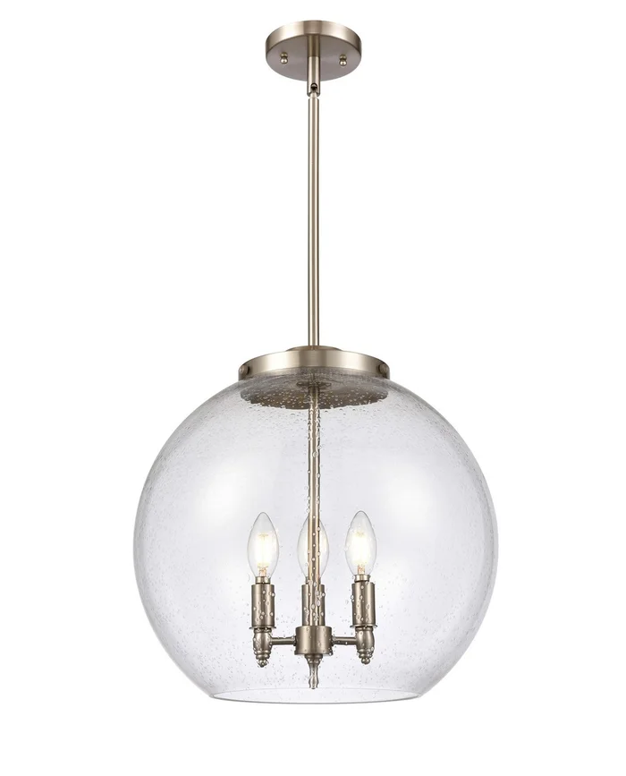 Ballston LED Pendant in Brushed Satin Nickel (405|221-3S-SN-G124-16-LED)