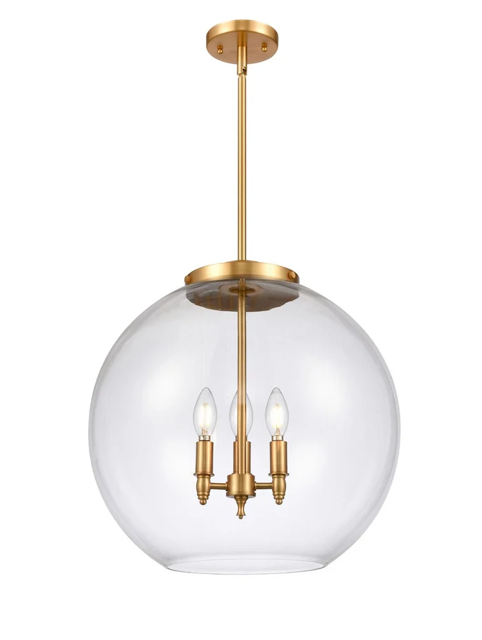 Ballston LED Pendant in Satin Gold (405|221-3S-SG-G122-18-LED)