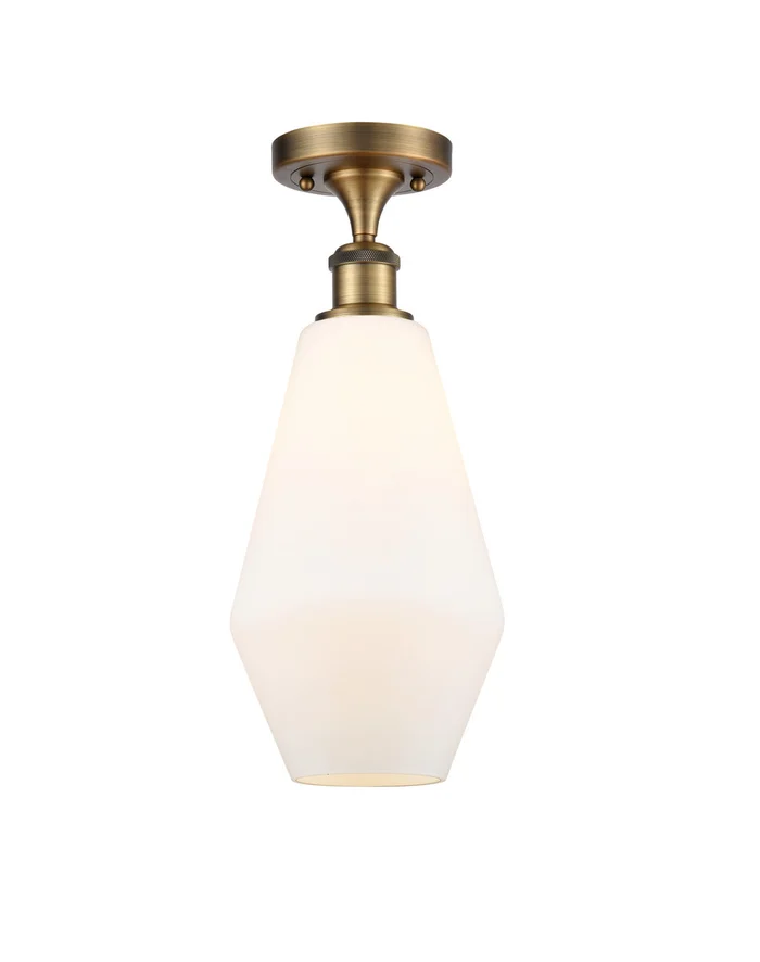 Ballston LED Semi-Flush Mount in Brushed Brass (405|516-1C-BB-G651-7-LED)