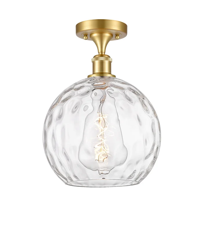 Ballston LED Semi-Flush Mount in Satin Gold (405|516-1C-SG-G1215-10-LED)