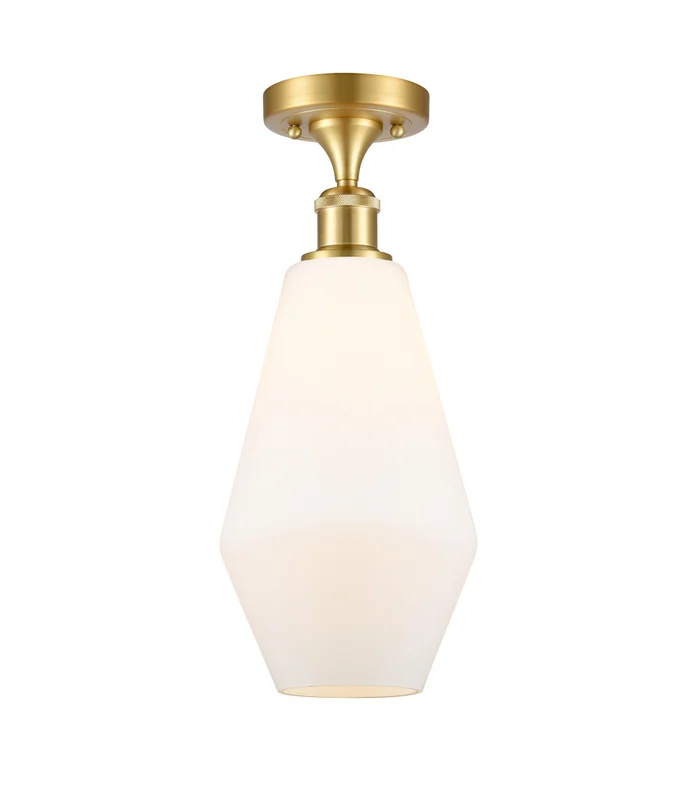 Ballston LED Semi-Flush Mount in Satin Gold (405|516-1C-SG-G651-7-LED)
