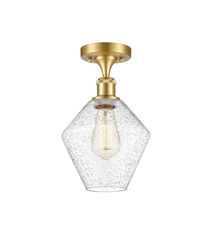 Ballston LED Semi-Flush Mount in Satin Gold (405|516-1C-SG-G654-8-LED)