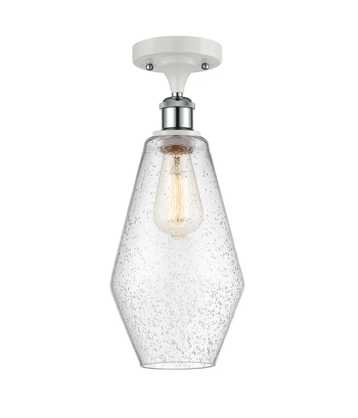 Ballston LED Semi-Flush Mount in White Polished Chrome (405|516-1C-WPC-G654-7-LED)