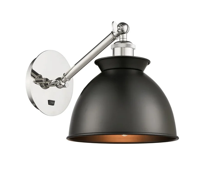 Ballston LED Wall Sconce in Polished Nickel (405|317-1W-PN-M14-BK-LED)