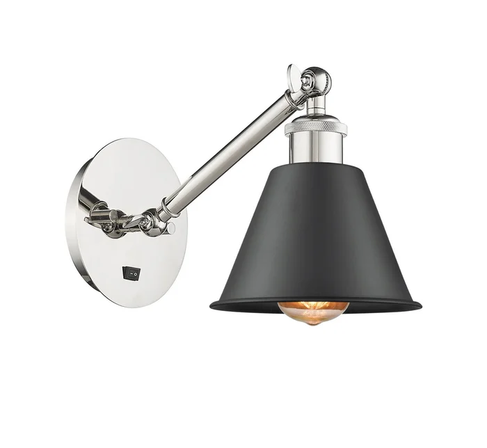 Ballston LED Wall Sconce in Polished Nickel (405|317-1W-PN-M8-BK)