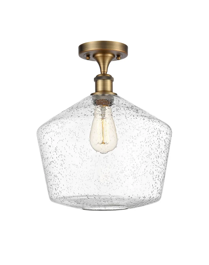 Ballston One Light Semi-Flush Mount in Brushed Brass (405|516-1C-BB-G654-12)