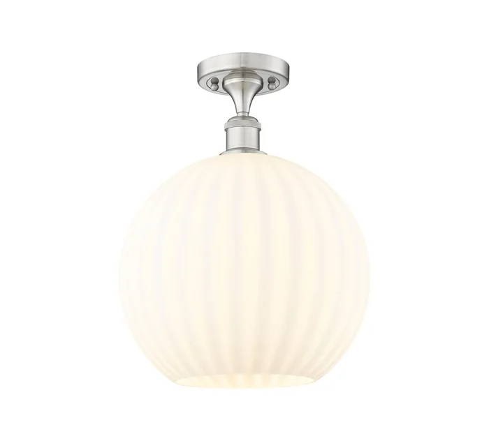Ballston One Light Semi-Flush Mount in Brushed Satin Nickel (405|516-1C-SN-G1215-12)