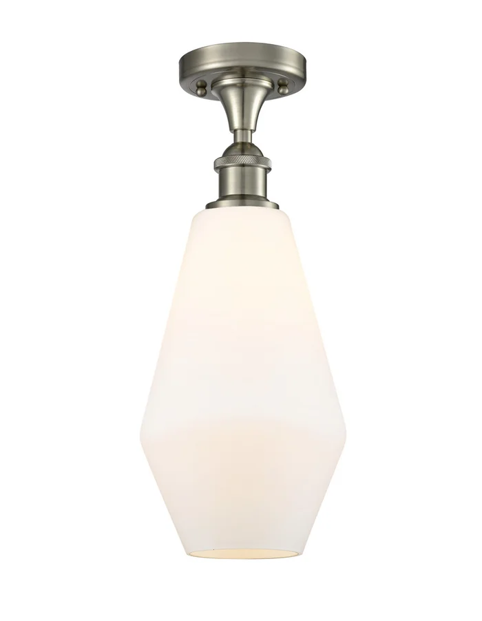 Ballston One Light Semi-Flush Mount in Brushed Satin Nickel (405|516-1C-SN-G651-7)