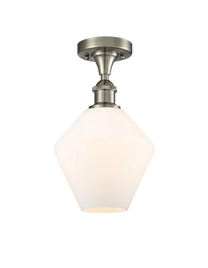 Ballston One Light Semi-Flush Mount in Brushed Satin Nickel (405|516-1C-SN-G651-8)
