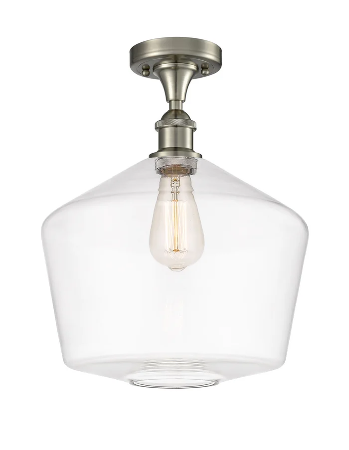 Ballston One Light Semi-Flush Mount in Brushed Satin Nickel (405|516-1C-SN-G652-12)