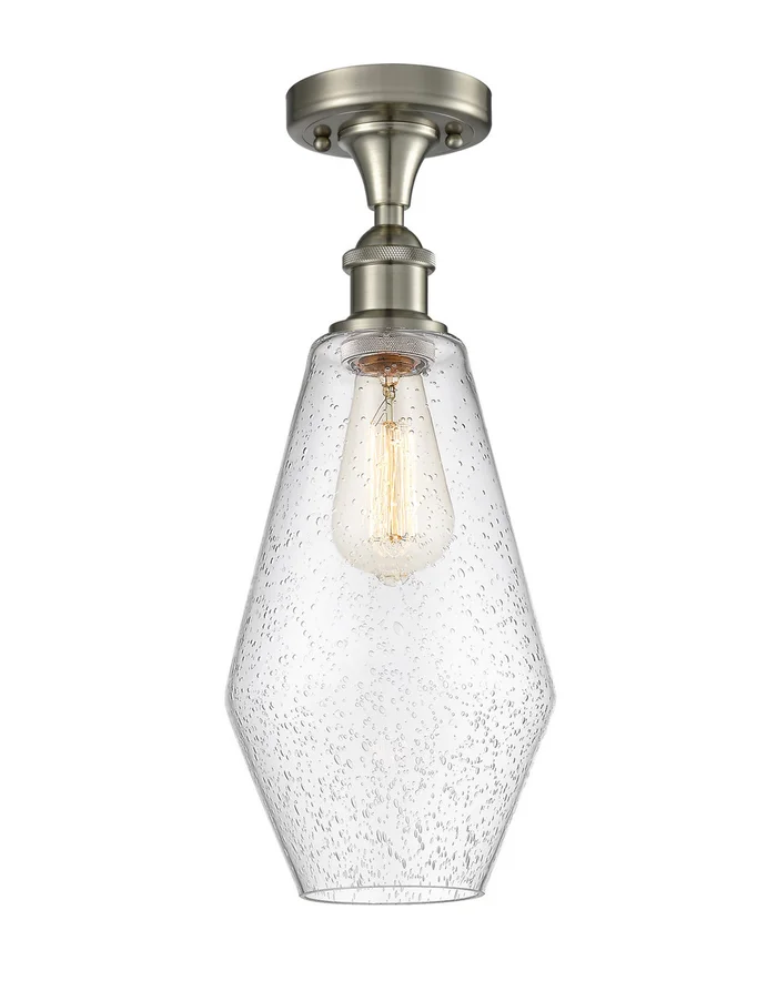 Ballston One Light Semi-Flush Mount in Brushed Satin Nickel (405|516-1C-SN-G654-7)