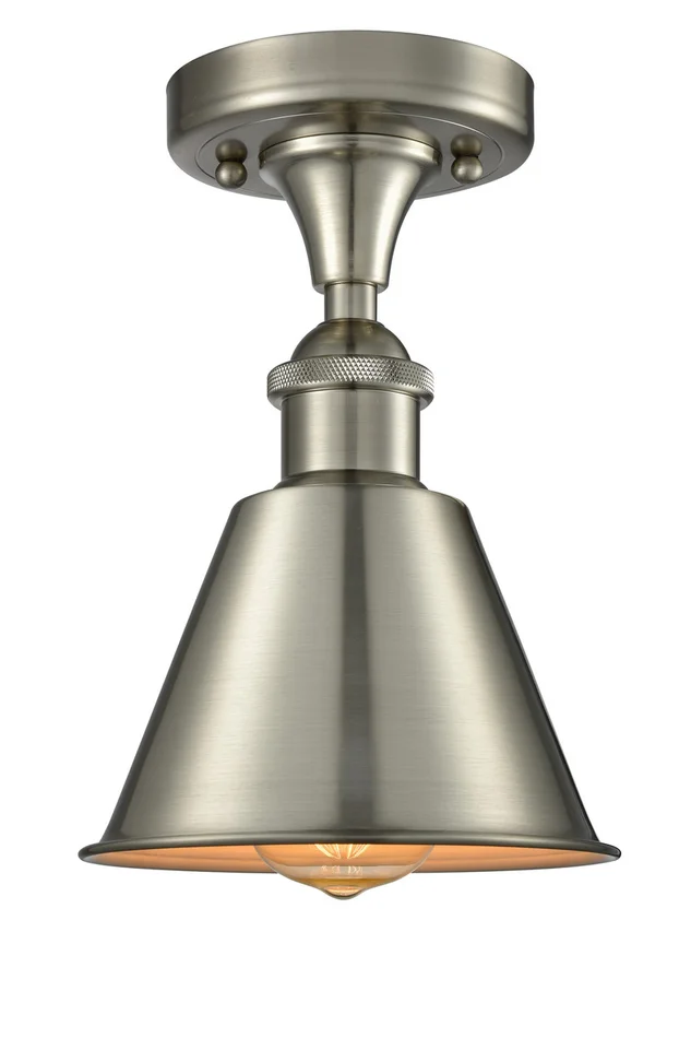 Ballston One Light Semi-Flush Mount in Satin Gold (405|516-1C-SG)