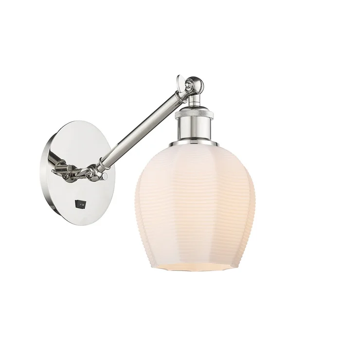 Ballston One Light Wall Sconce in Polished Nickel (405|317-1W-PN-G461-6)