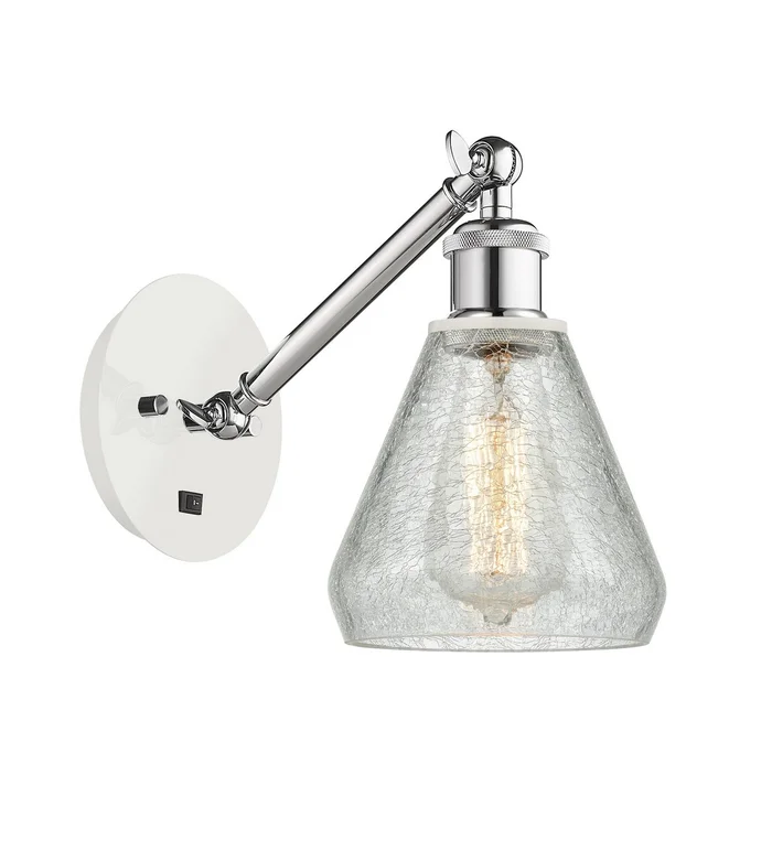 Ballston One Light Wall Sconce in White Polished Chrome (405|317-1W-WPC-G275)