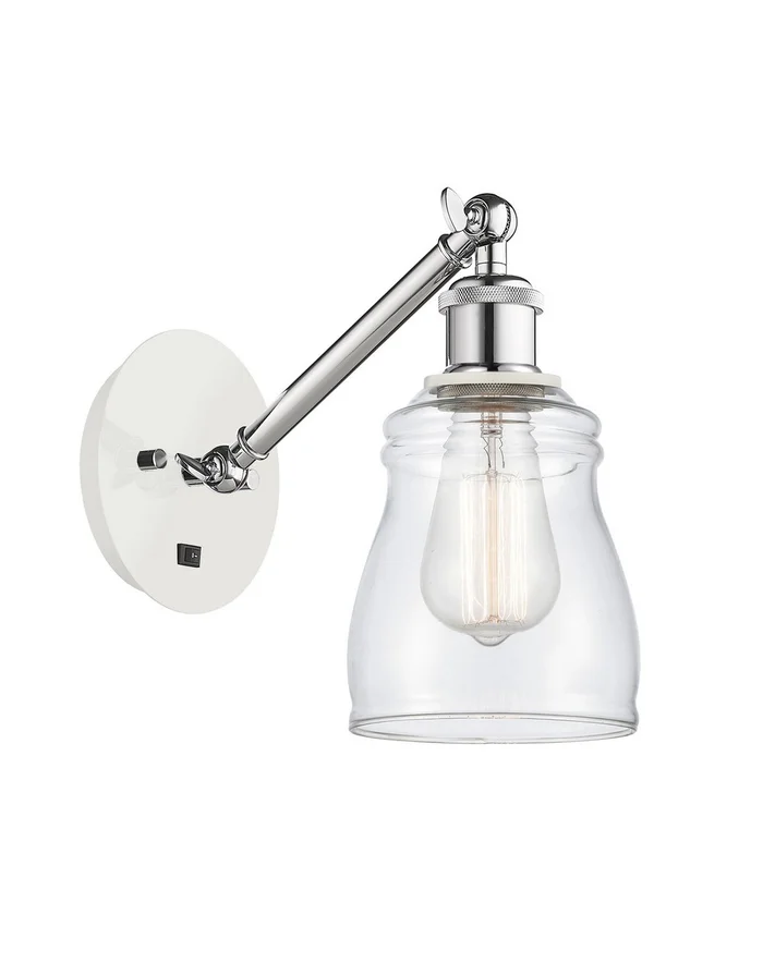 Ballston One Light Wall Sconce in White Polished Chrome (405|317-1W-WPC-G392)