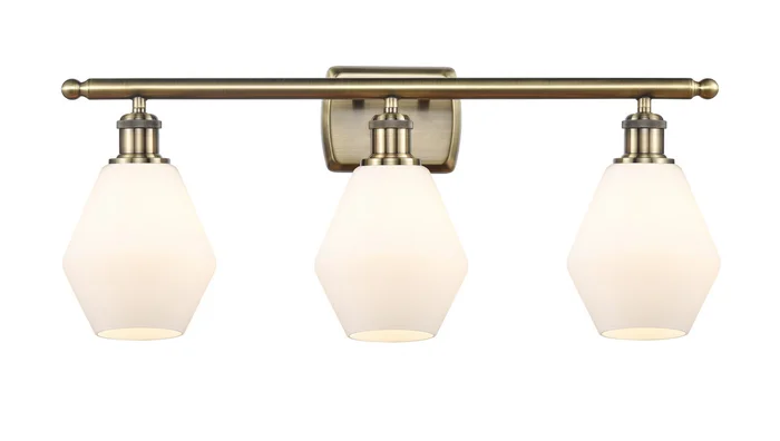 Ballston Three Light Bath Vanity in Antique Brass (405|516-3W-AB-G651-6)