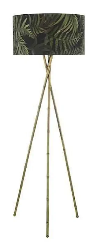 Bamboo Antique Brass Floor Lamp Base Only