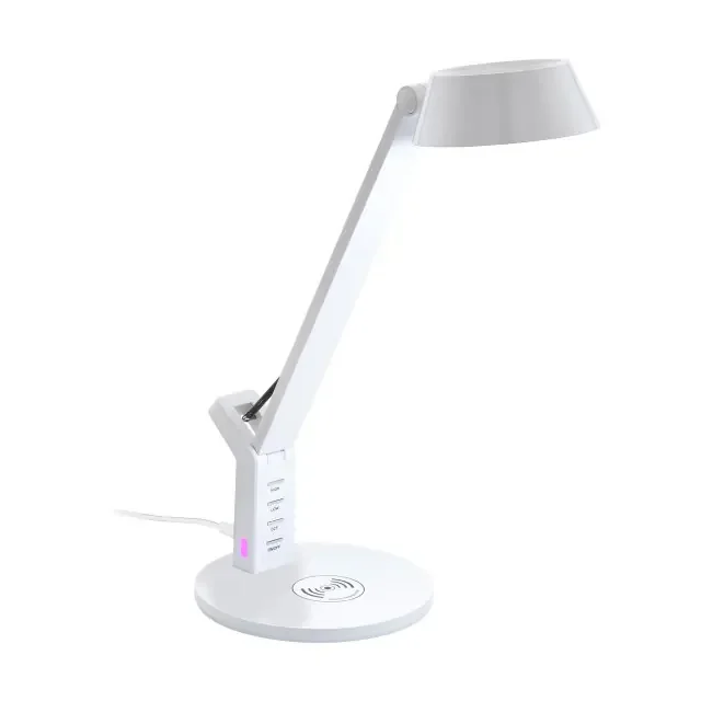 Banderalo White with Wireless Charger Adjustable LED Table Lamp