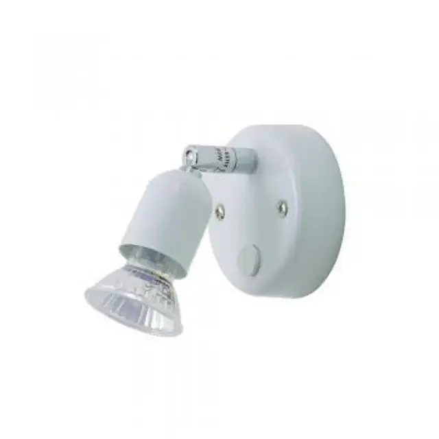 Bas White Switched Adjustable Spotlight