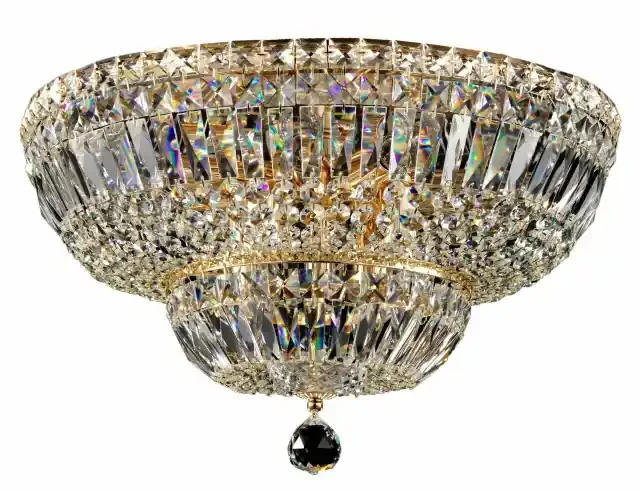 Basfor 12 Light Gold and Crystal Ceiling Light