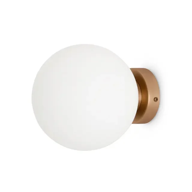 Basic Form Gold with White Diffuser 18cm Wall Light