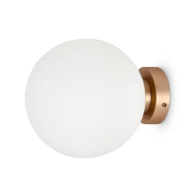 Basic Form Gold with White Diffuser 20cm Wall Light