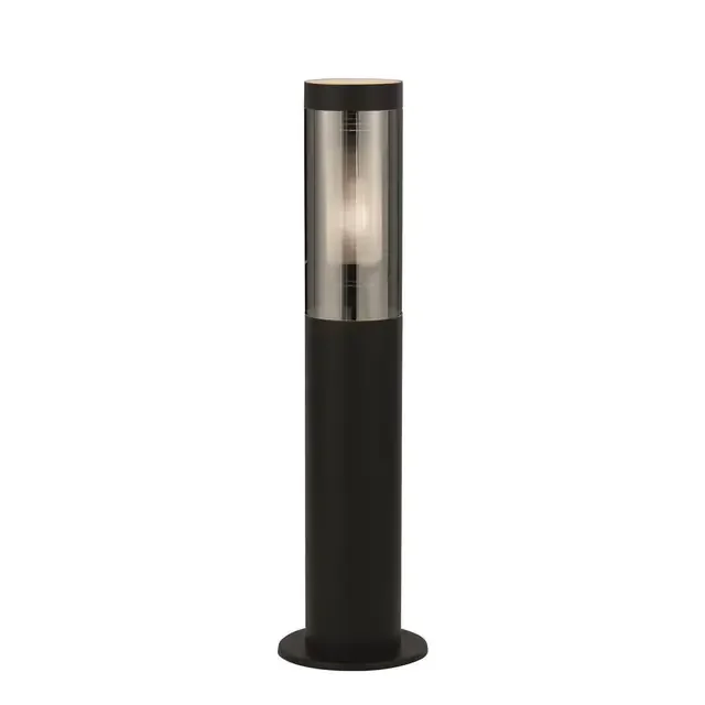 Battoon Black with Smoked Acrylic Diffuser IP44 Bollard