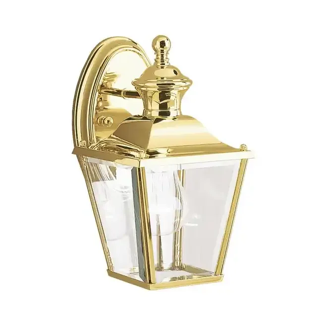 Bay Shore Polished Brass 26cm IP44 Wall Light