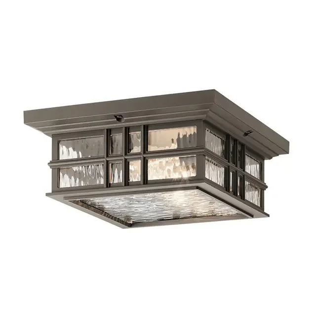 Beacon Square 2 Light Olde Bronze IP44 Celing Light