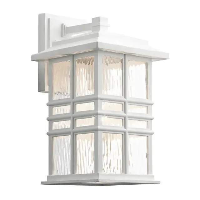 Beacon Square White Medium IP44 Wall Light