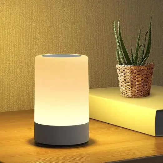 Bedside Touch Sensor Night Lamp – USB Rechargeable Nursery Light – Alpha Lights