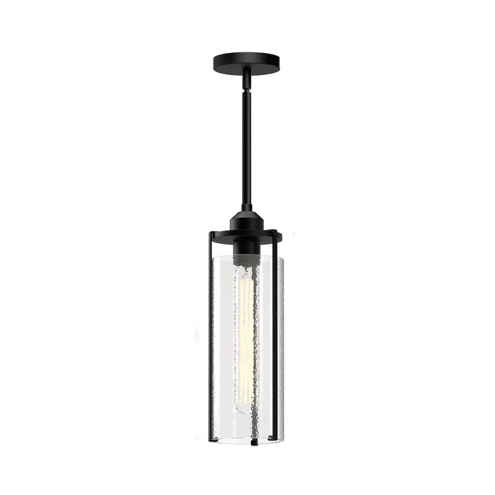 Belmont One Light Pendant in Clear Water Glass/Matte Black (452|PD536005MBWC)