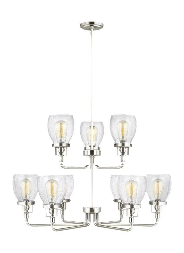 Belton Collection – Nine Light Up Chandelier | Finish: Brushed Nickel – 3214509-962