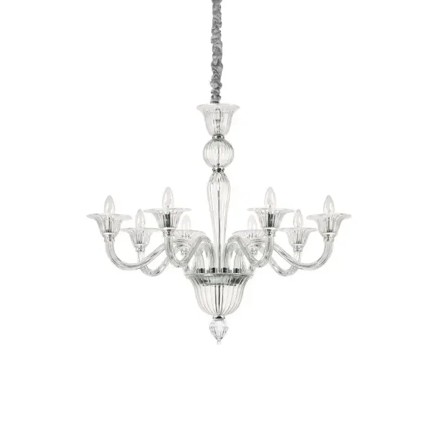 Birgitta SP8 8 Light Clear Glass Chandelier
