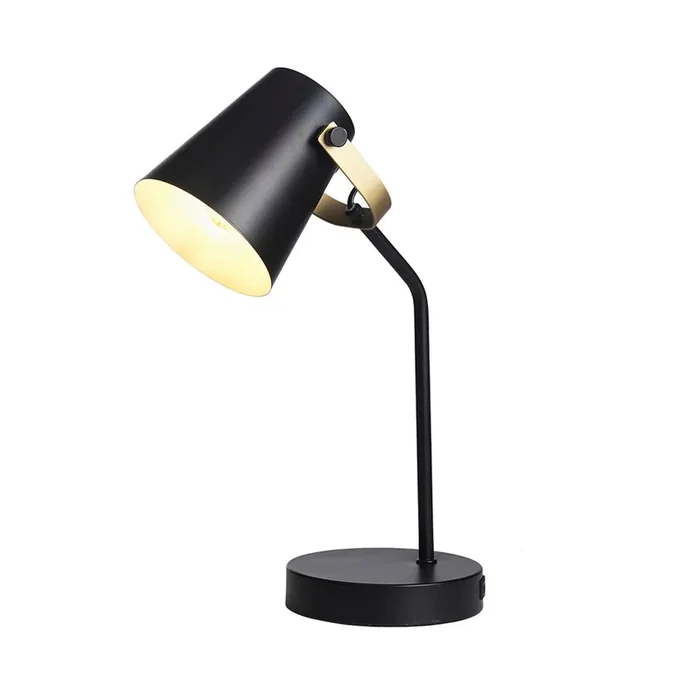 Black and Gold Metal Vintage Adjustable Hobby Desk Lamp 400mm